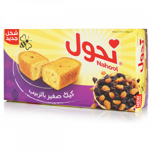 كيك نحول بالزبيب 12*28جرام