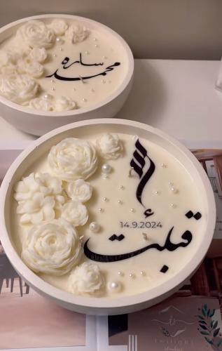 شمعة استقبال بالعباره شمعة الهبه
