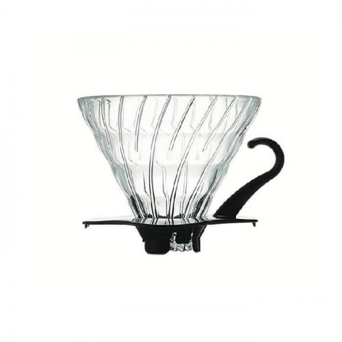 قمع اداة تقطير هاريو زجاج 02 - أسود