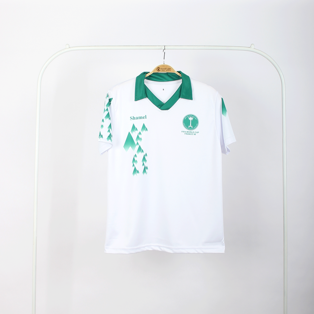 تيشيرت المنتخب السعودي مونديال 1998 ابيض
