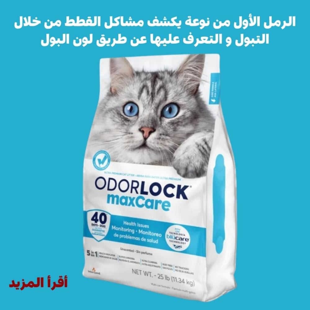 رمل اودور لوك انتر ساند ماكس كير رمل للقطط بدون رائحة 12kg