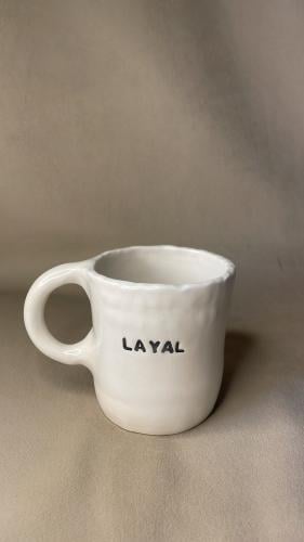 كوب ليلي باسم Layal - استلام فوري