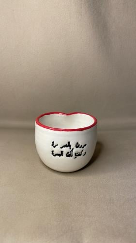 كوب اسبريسو بشكل قلب - سررت بالعمر مره و كنت أنتِ...