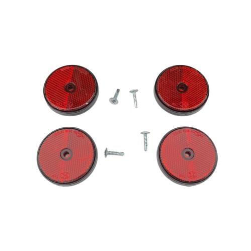 طقم عواكس احمر 4 حبات دائري صغير