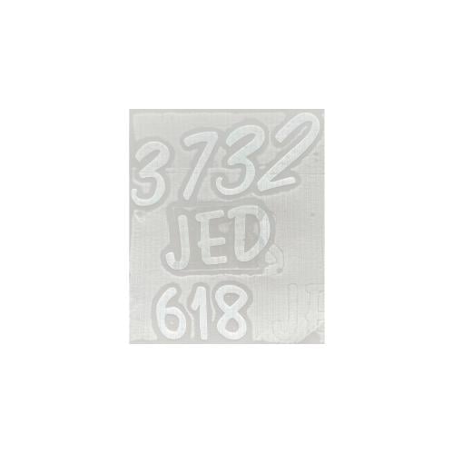 كتابة زجاج امامي توقيعة ستيكر ابيض