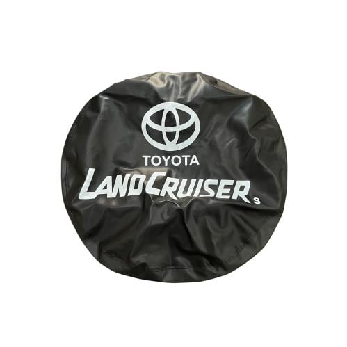 غطاء سبير لاندكروزر اسود جلد