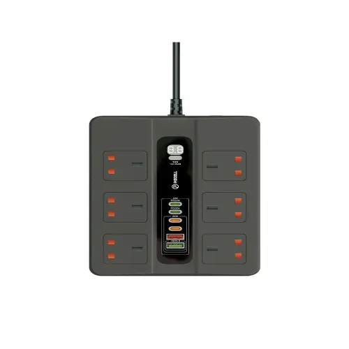 توصيلة كهرباء ذكية بايسل (Piecell) 5 متر مع مؤقت | 3000 واط - شحن سريع 65W