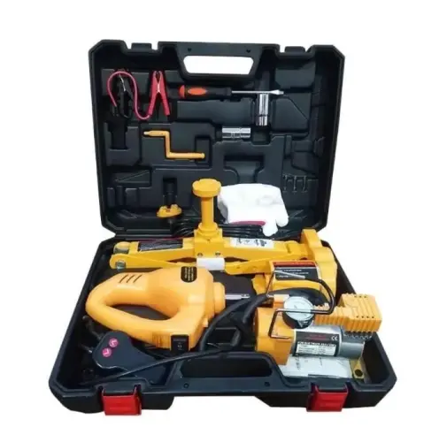 شنطة معدات طوارئ السيارة المتكاملة 3 طن | عفريتة كهربائية، منفاخ ومفك كفرات