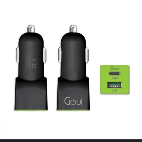 شاحن سيارة من قوي منفذين1  تايب سي و1 USB