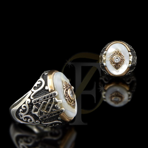 خاتم (صدف) فضة عيار 925