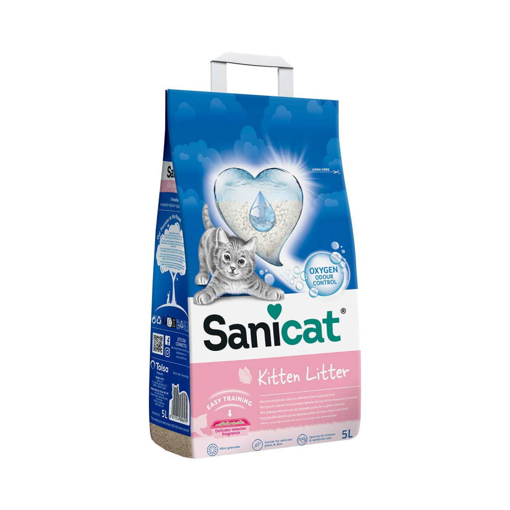 ساني كات رمل مصمم لأقدام القطط الصغيرة 5 لتر