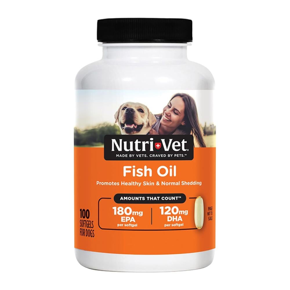 Nutri-Vet Fish Oil Softgels for Dogs 100 Tablets Lana Pets Store