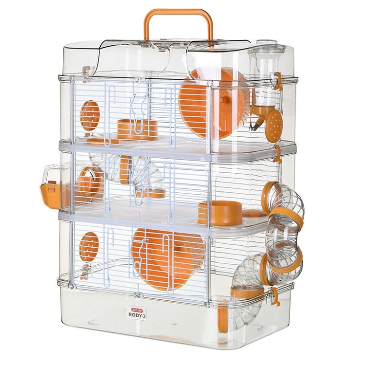 Zolux Rody 3-Tier Rodent Cage Yellow Lana Pets Store