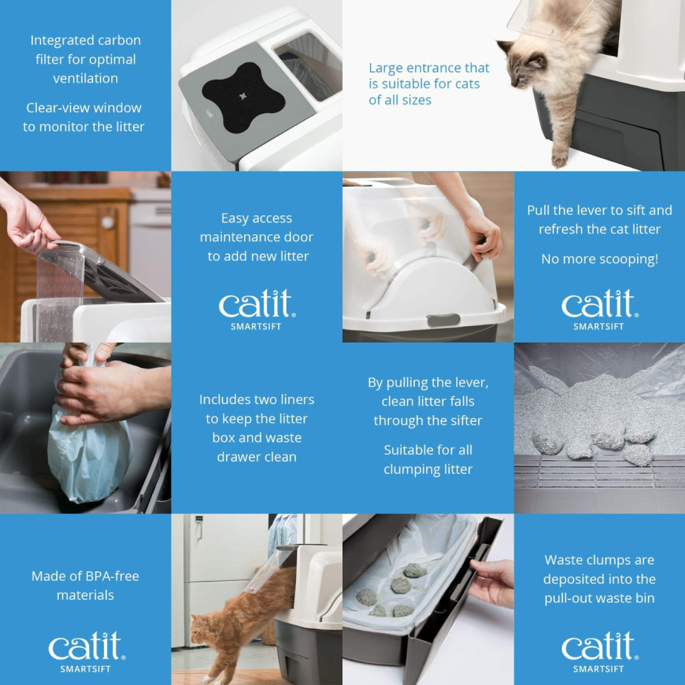Catit Carbon Filter Cat Litter Box Catit Hooded Cat Pan