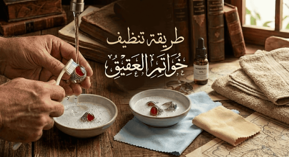 طريقة العناية بخواتم العقيق