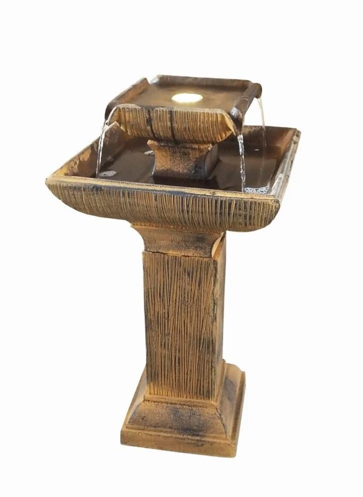 نافورة داخلية و خارجية لونين أبيض وبني