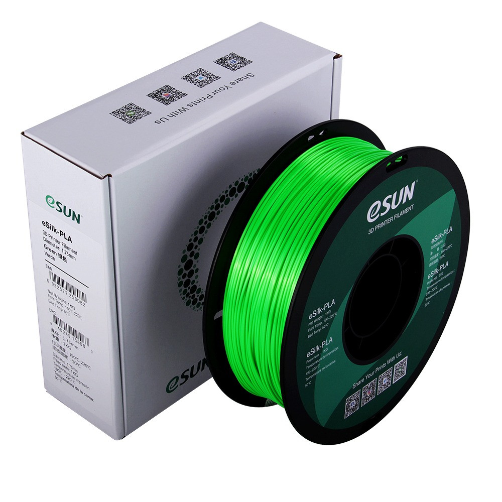 eSUN eSilk-PLA (Green) 3D Filament 1.75mm, 1kg - CubicSky - 3D Printing  Products - Saudi Arabia