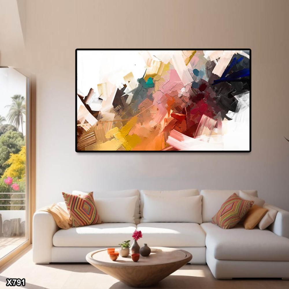 لوحة كانفس رسم تجريدي