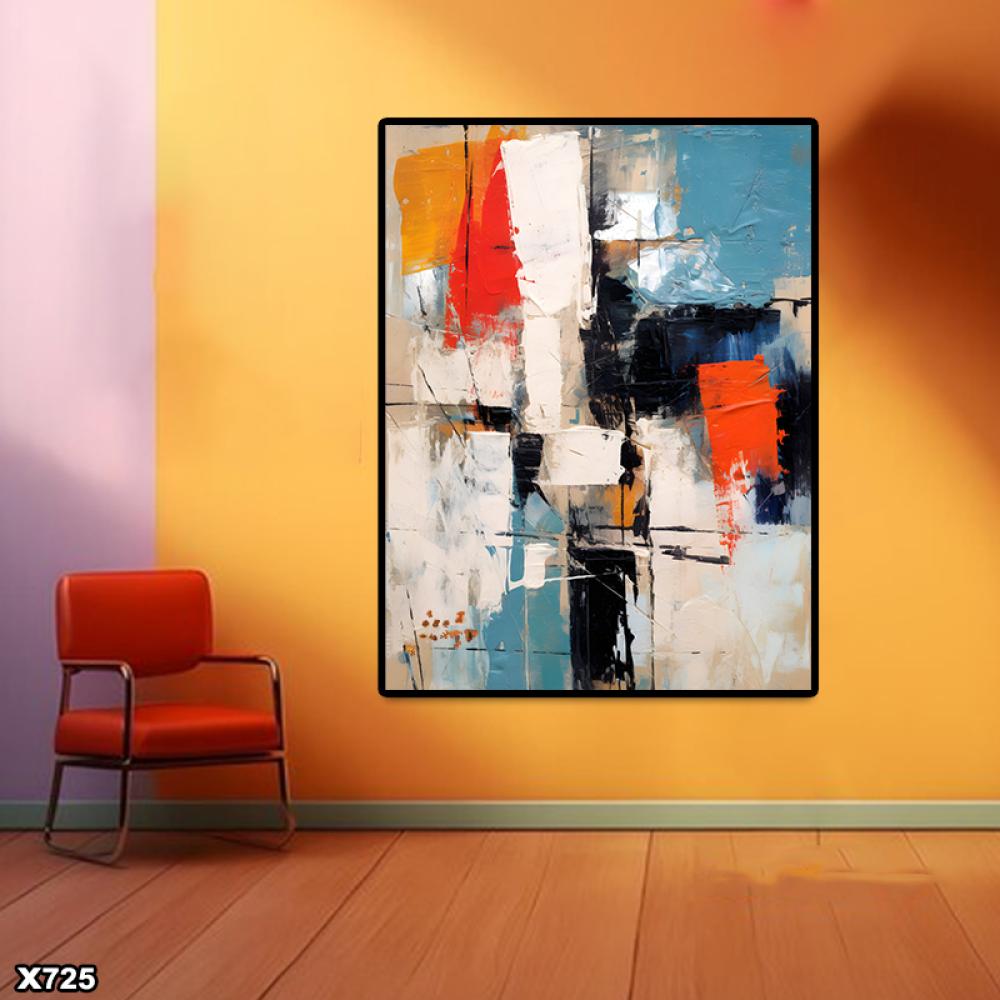 لوحة كانفس رسم تجريدي