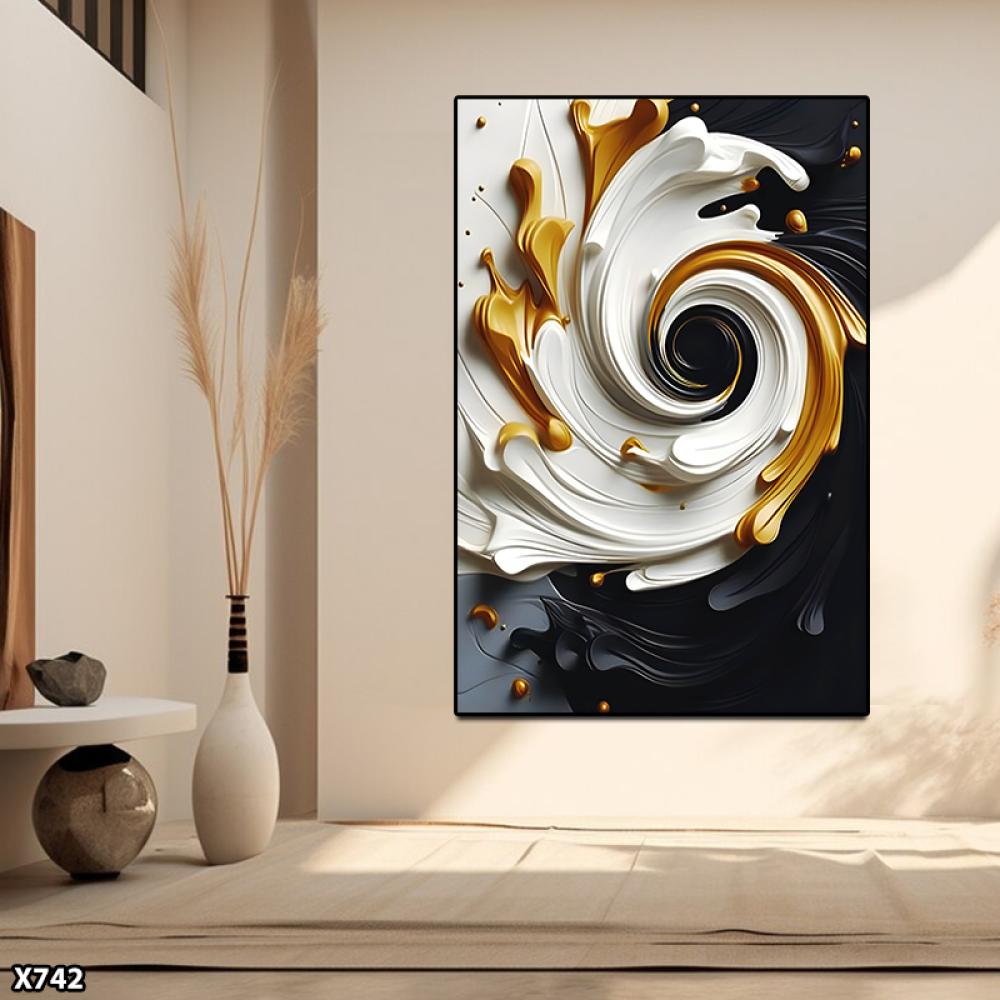 لوحة كانفس رسم تجريدي