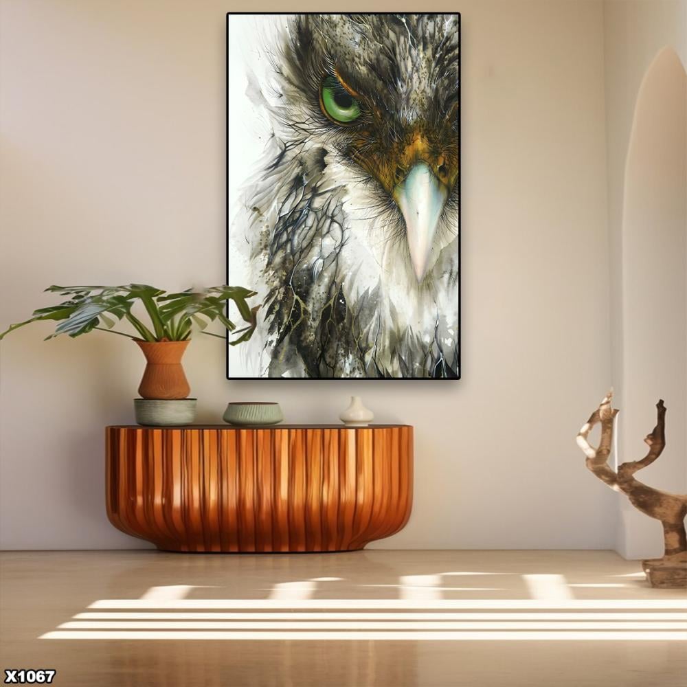 لوحة كانفس صقر رسم تجريدي