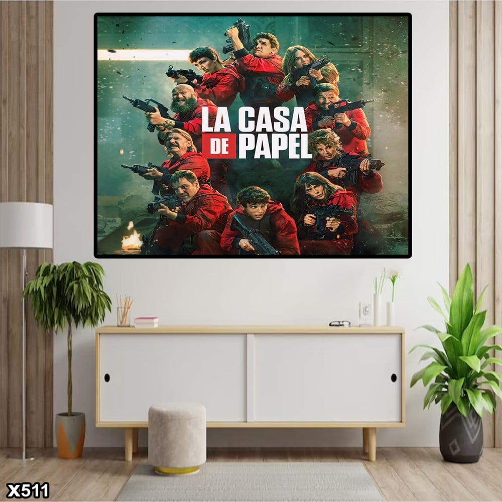 لوحة كانفس la casa de papel