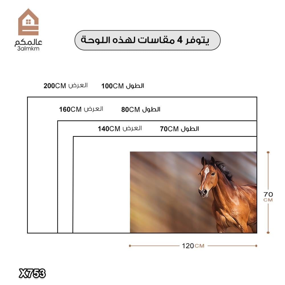 لوحة كانفس خيل