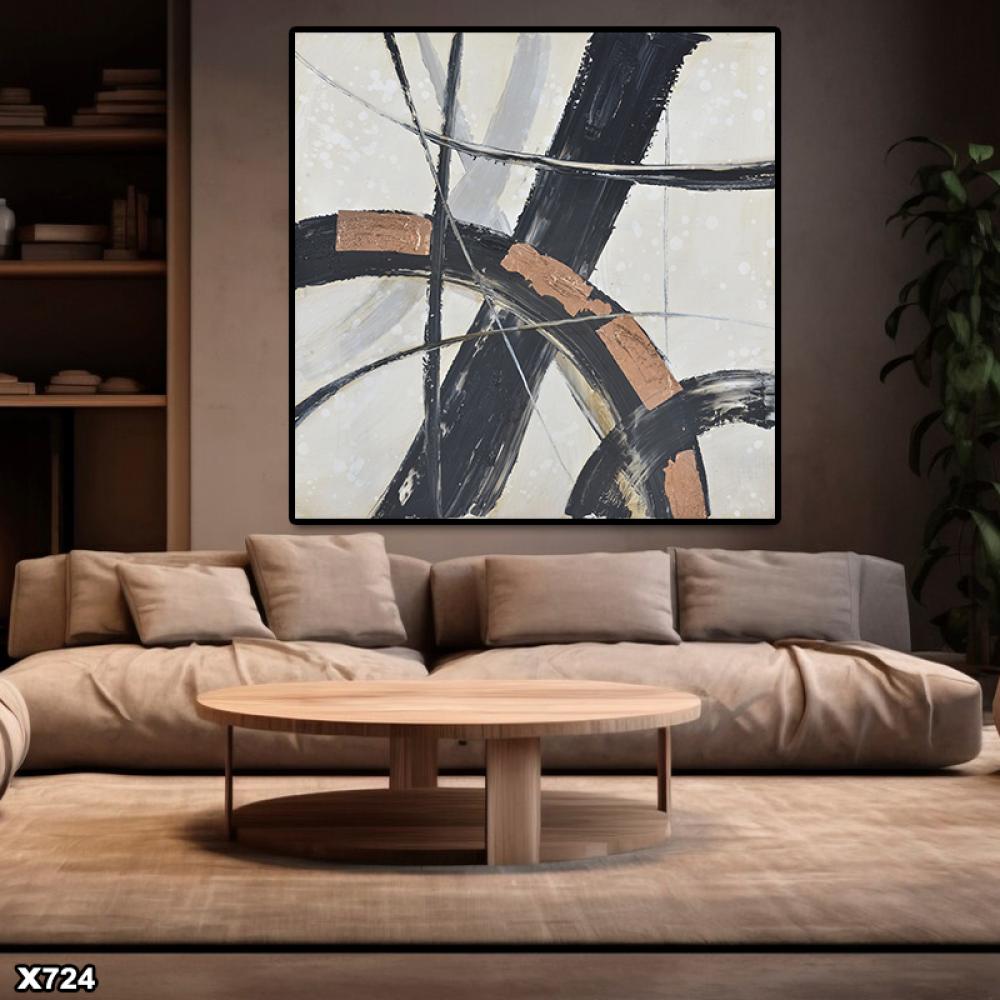 لوحة كانفس مربعة رسم تجريدي