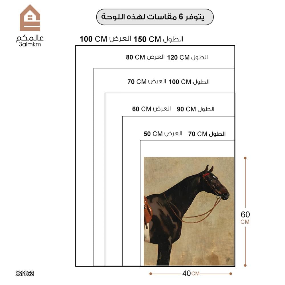 لوحة كانفس خيل
