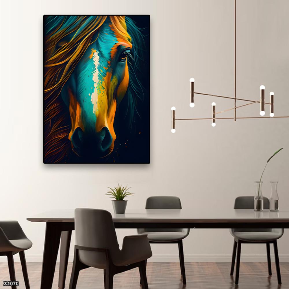 لوحة كانفس جرافيك خيل