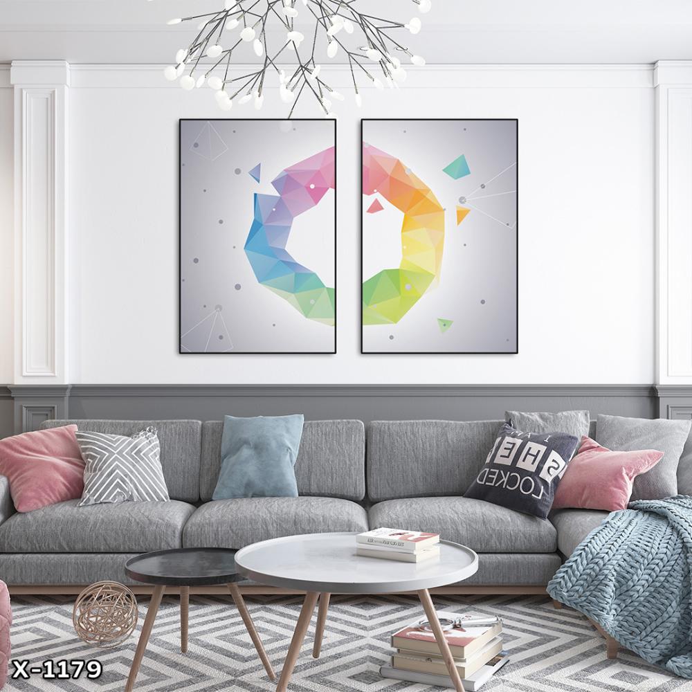 لوحة قطعتين بتصميم مودرن