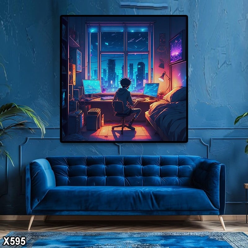 لوحة كانفس مربعة جرافيك