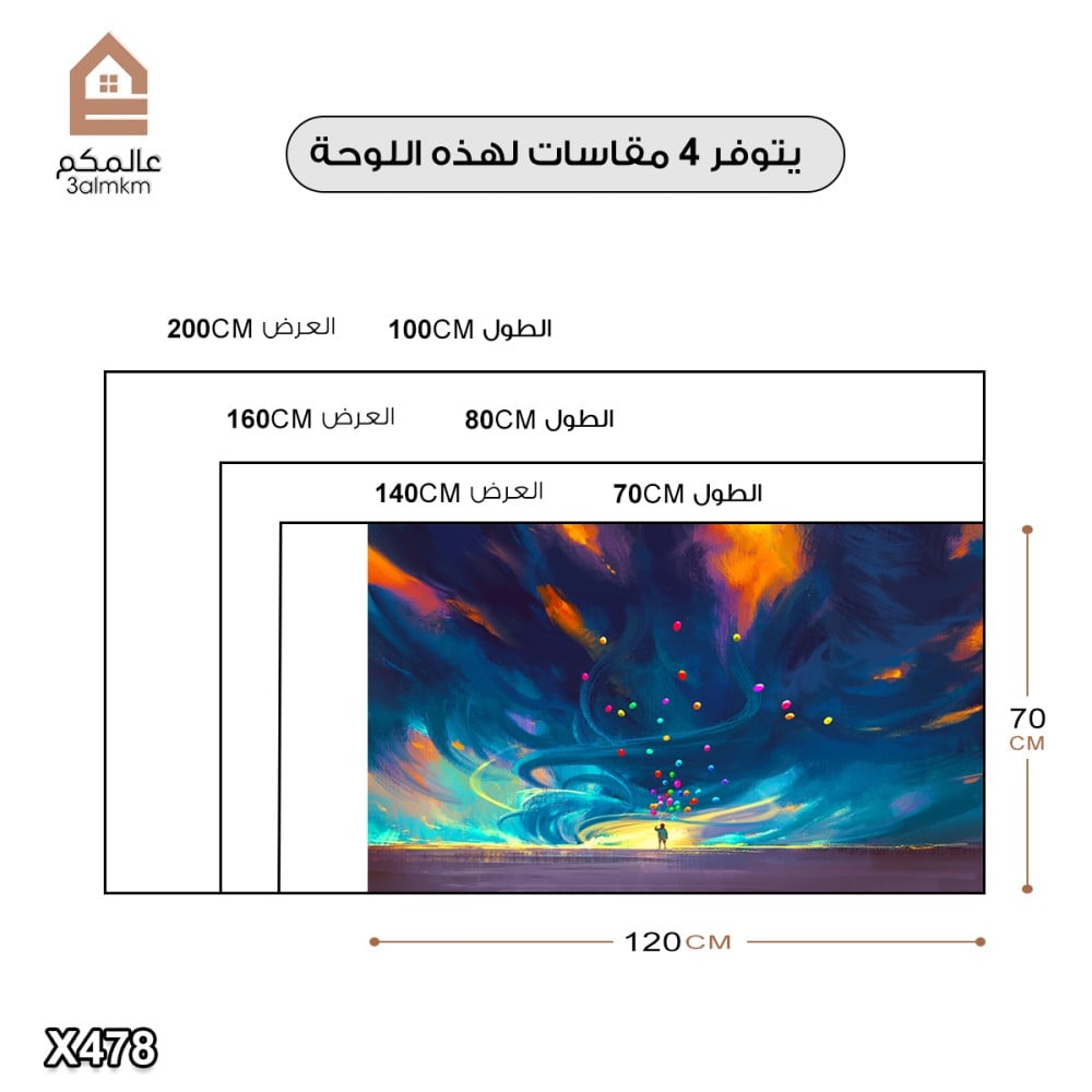 لوحة كانفاس رسم تجريدي