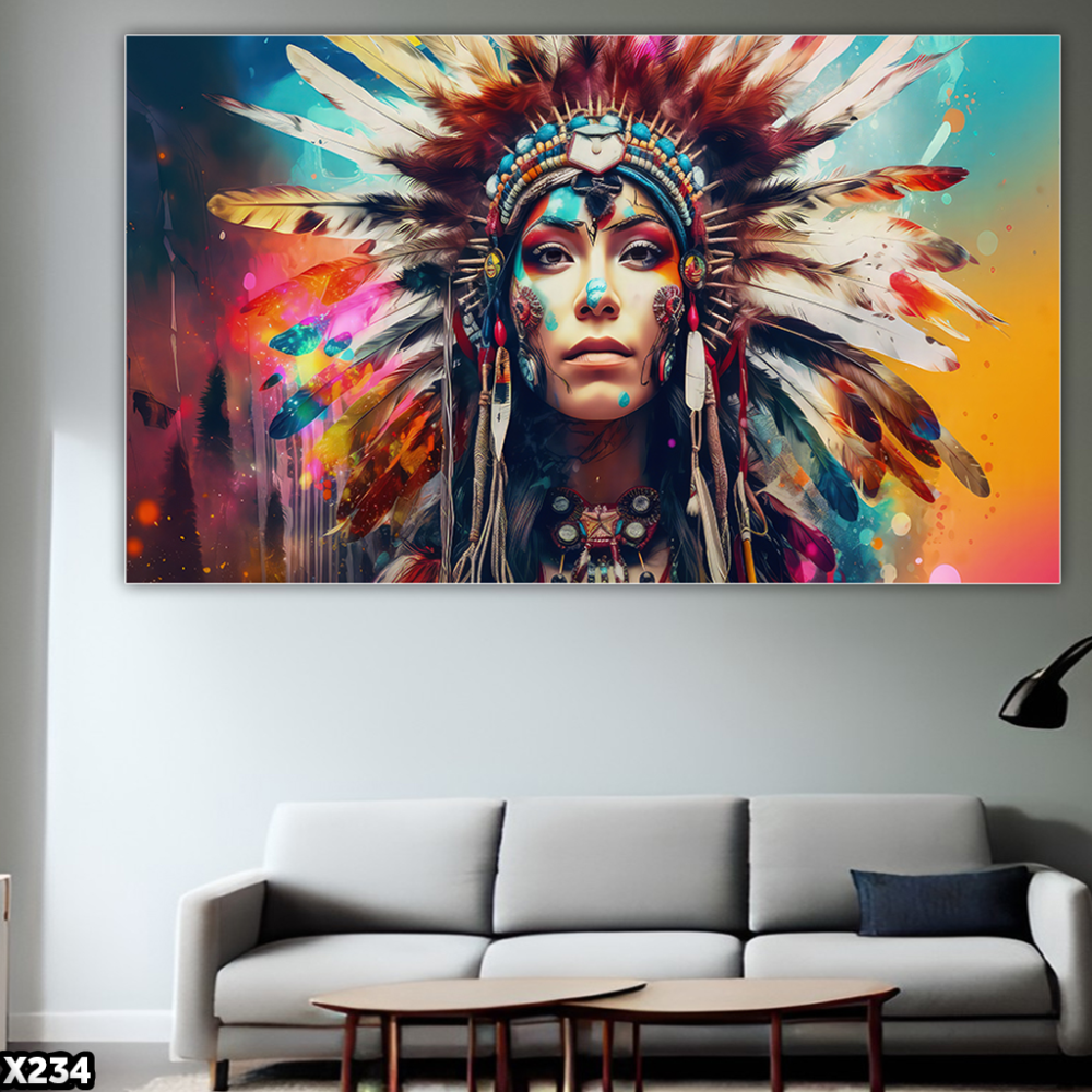 لوحة كانفس هنود الحمر