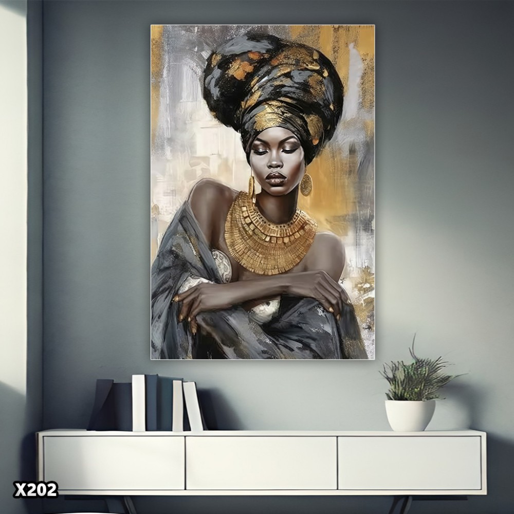 لوحة كانفس امرآة بالرسم التجريدي