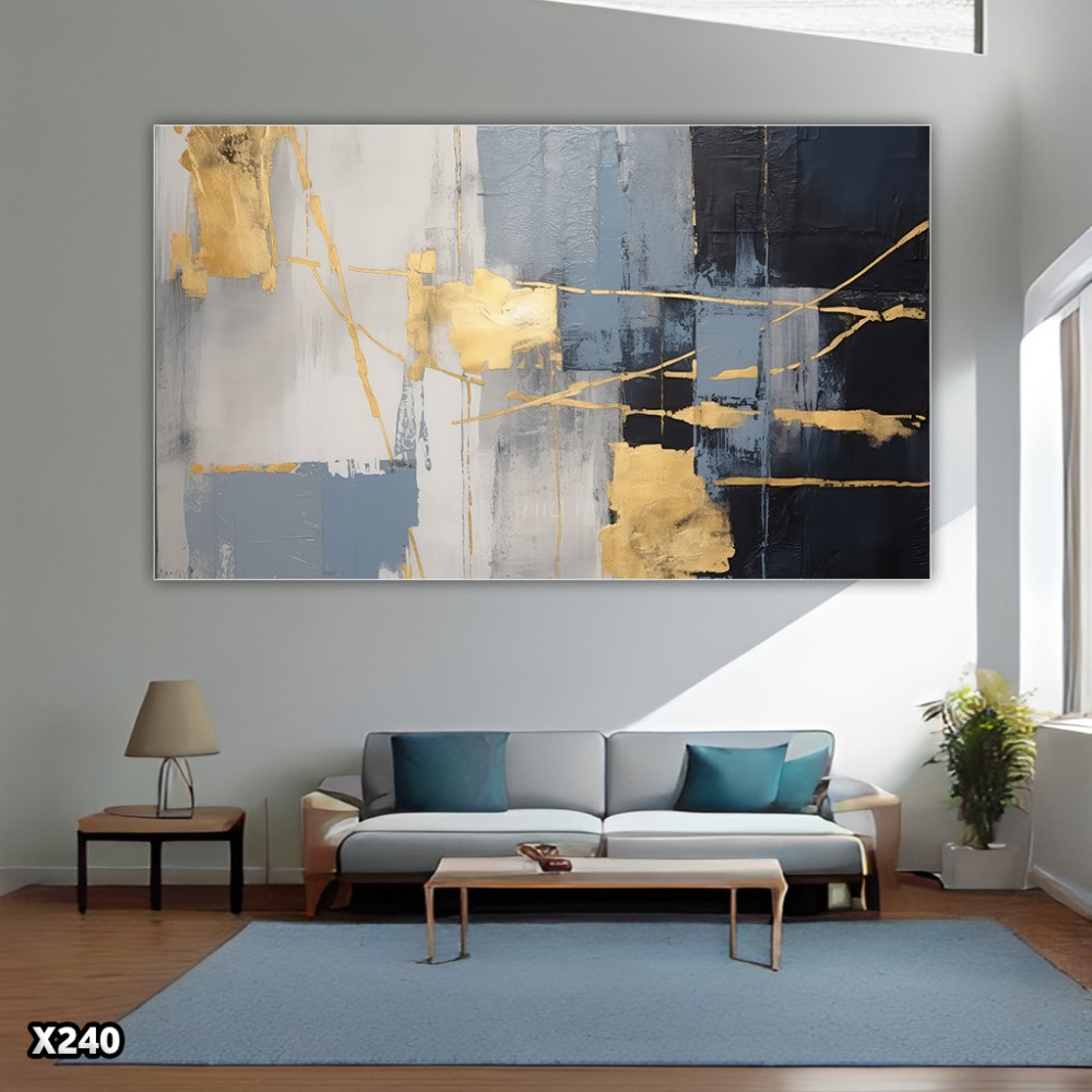 لوحة كانفس بالرسم التجريدي