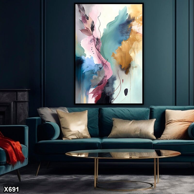 لوحة كانفس رسم تجريدي