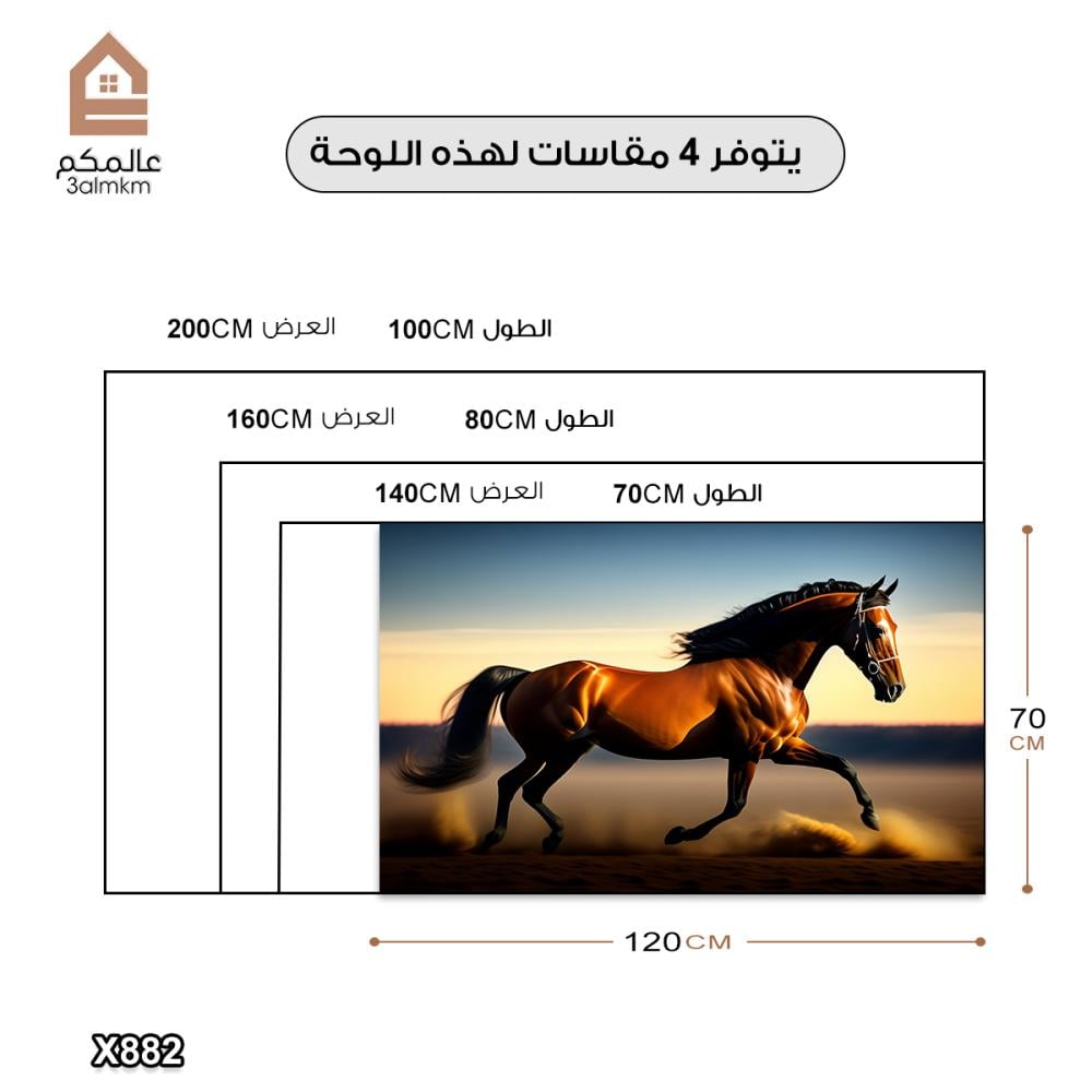 لوحة كانفس خيل