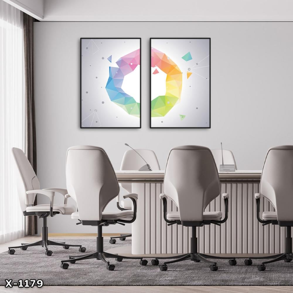 لوحة قطعتين بتصميم مودرن