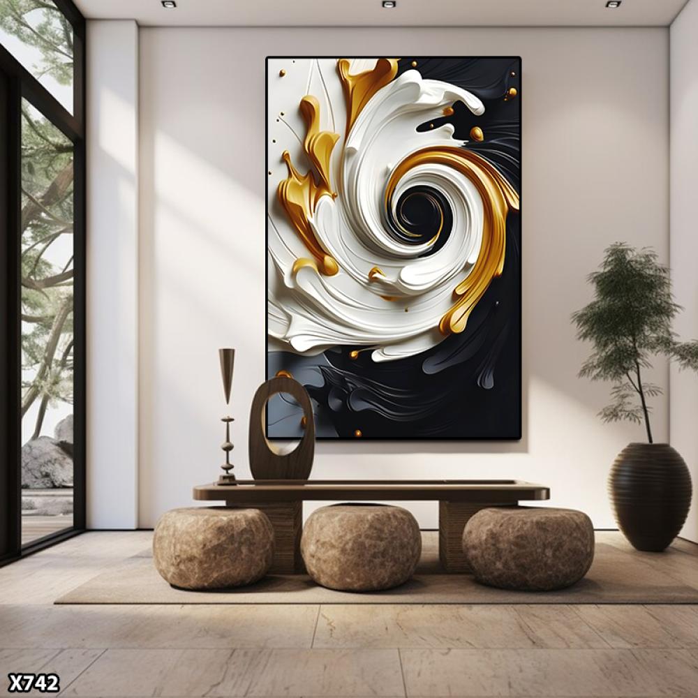 لوحة كانفس رسم تجريدي