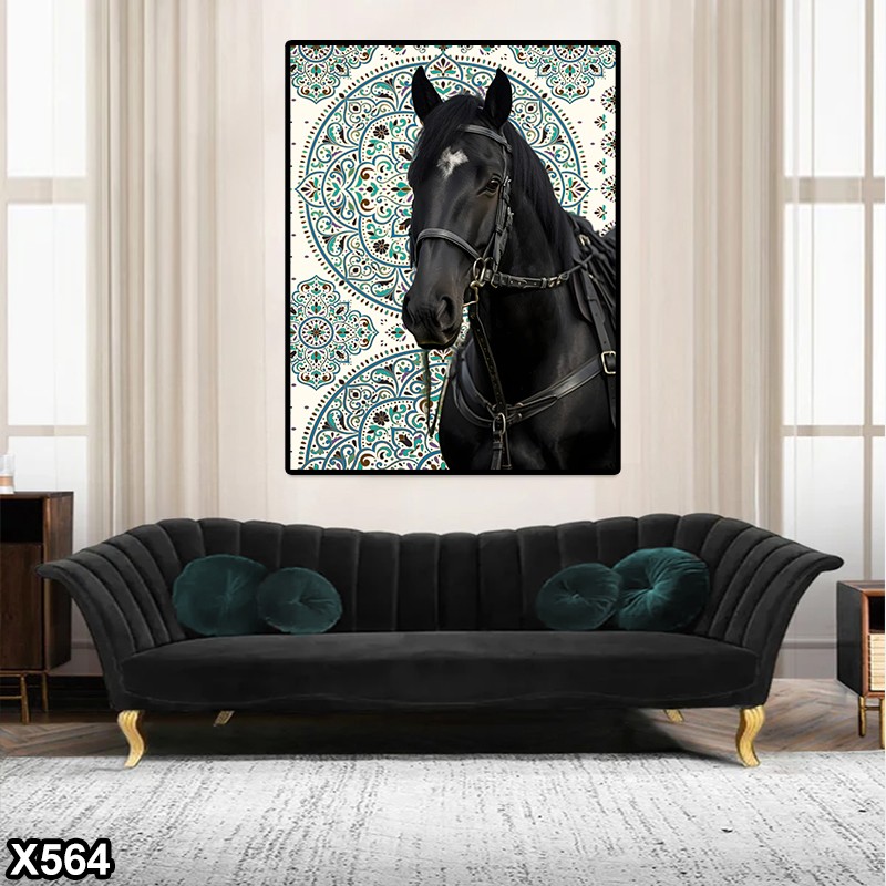 لوحة كانفس سجاد خيل