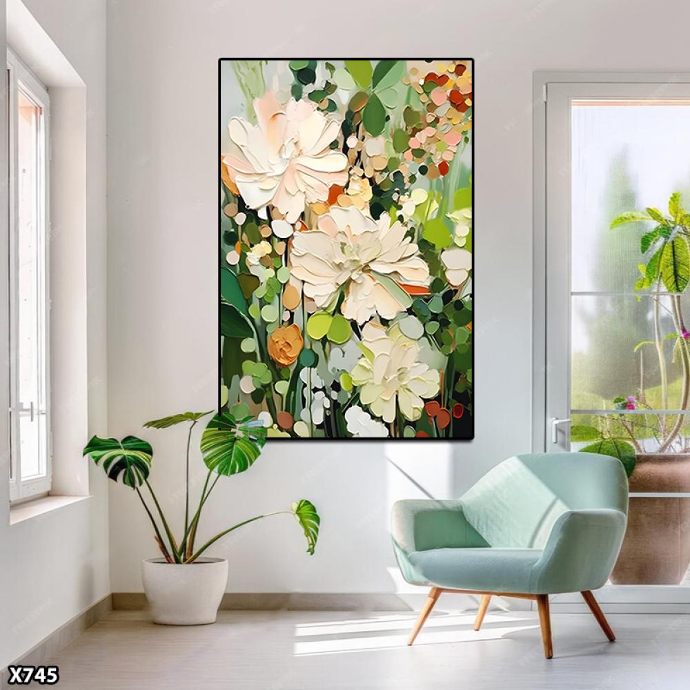 لوحة كانفس رسم تجريدي