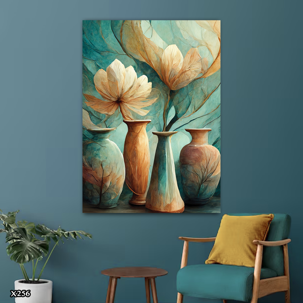 لوحة كانفس بالرسم التجريدي