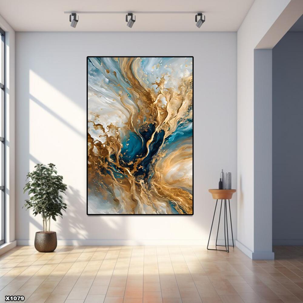 لوحة كانفس رسم تجريدي