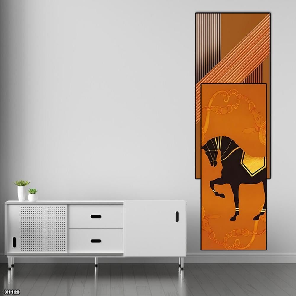 لوحتان كانفاس خيل متداخلتان