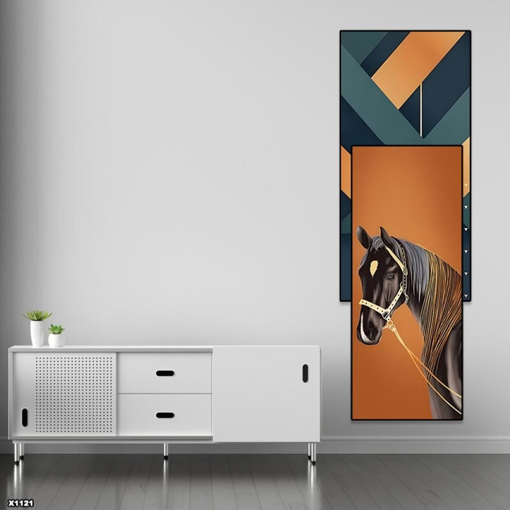 لوحتان كانفاس خيل متداخلتان