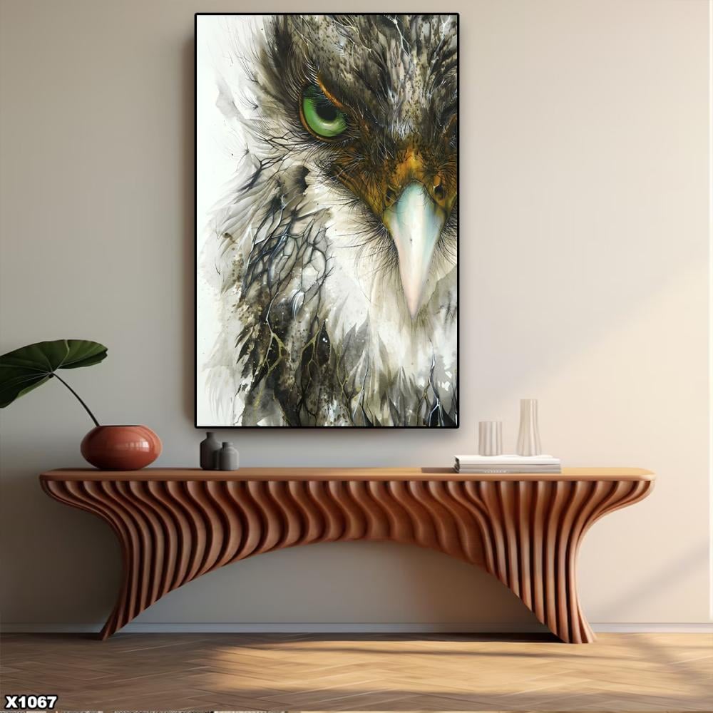 لوحة كانفس صقر رسم تجريدي