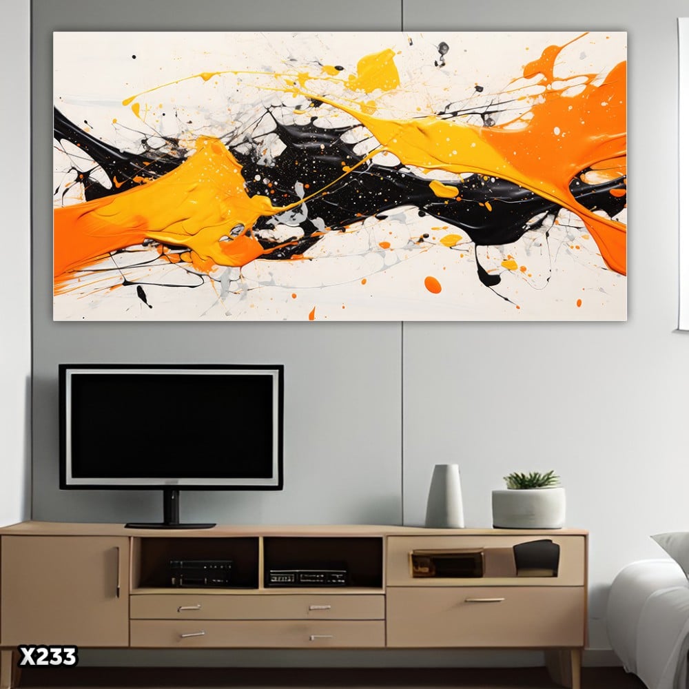 لوحة كانفس بالرسم التجريدي