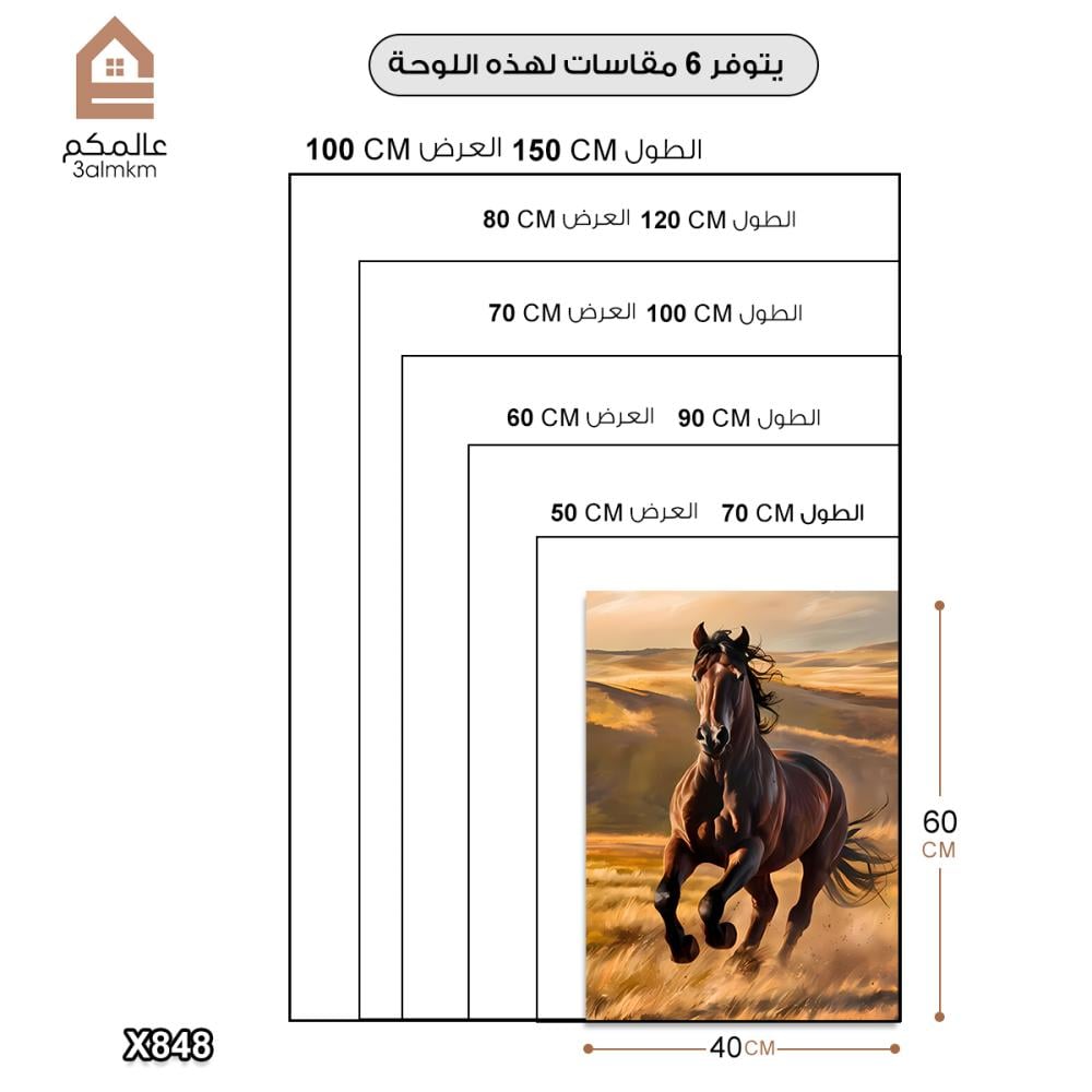 لوحة كانفس خيل