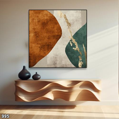 لوحة كانفس مربعة رسم تجريدي